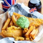 Beer Battered Fish with Minted Peas