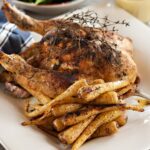 Smoked Paprika and Thyme Roast Chicken with Piccolo Parsnips and Aioli